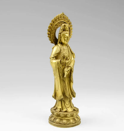 office home efficacious protective Talisman House Protection # Buddhism GUANYIN PUSA  Avalokitesvara  BRASS statue