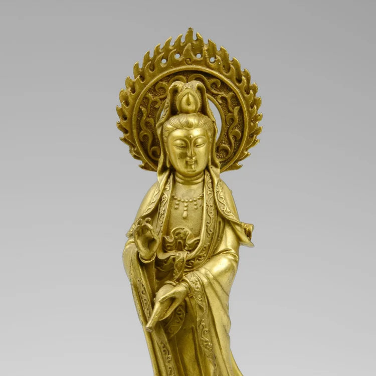 office home efficacious protective Talisman House Protection # Buddhism GUANYIN PUSA  Avalokitesvara  BRASS statue
