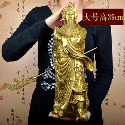 office home efficacious protective Talisman House Protection # Money Drawing Martial god of wealth guan gong Guandi BRASS statue