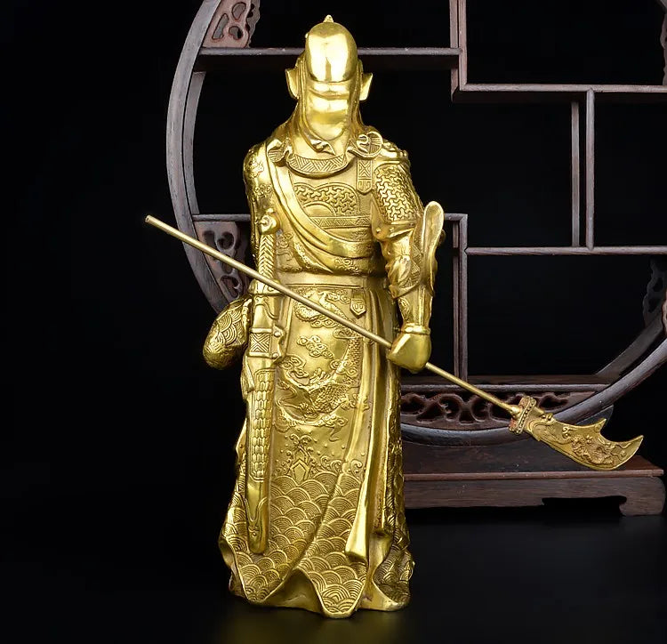 office home efficacious protective Talisman House Protection # Money Drawing Martial god of wealth guan gong Guandi BRASS statue