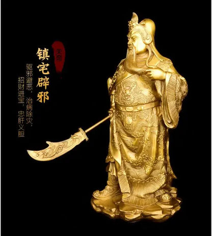 office home efficacious protective Talisman Protection # Money Drawing Martial god of wealth GUAN GONG Guandi BRASS statue