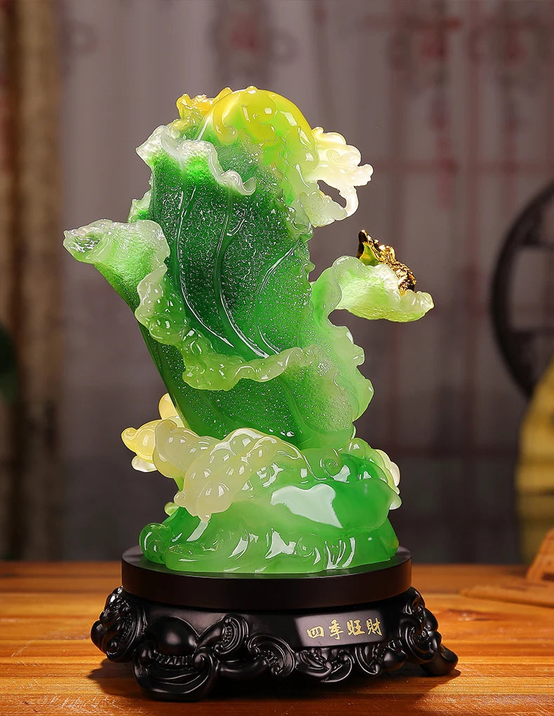 office home shop Money Drawing BAICAI -PI XIU-JIN CHAN Propitious FENG SHUI jade Sculpture statue  31CM