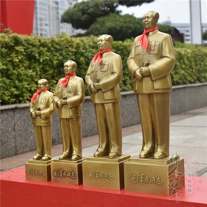 office home shop efficacious bless family Safety luck Talisman # CHINA Great leader Mao Chairman FENG SHUI brass statue