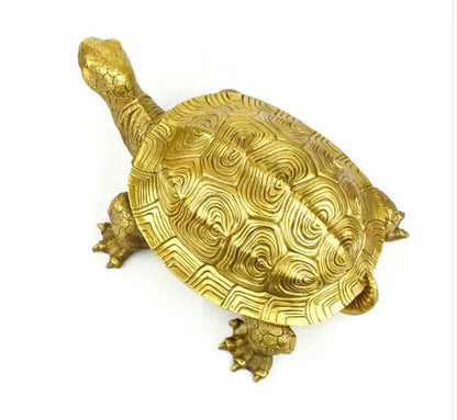 office home town House Protection # Money Drawing divine godly Turtle FENG SHUI Brass statue-- large # efficacious Talisma