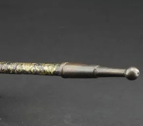 old Grandpa Uncle Copper Brass craft Old antique HANDWORK CARVED FLOWER USABLE SUPERB SMOKING TOOL PIPE