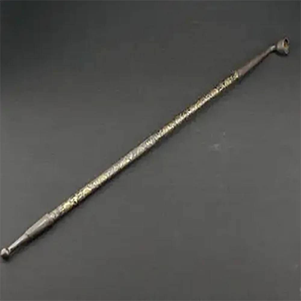 old Grandpa Uncle Copper Brass craft Old antique HANDWORK CARVED FLOWER USABLE SUPERB SMOKING TOOL PIPE