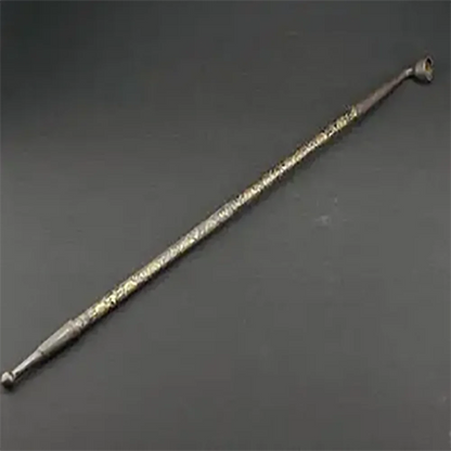 old Grandpa Uncle Copper Brass craft Old antique HANDWORK CARVED FLOWER USABLE SUPERB SMOKING TOOL PIPE