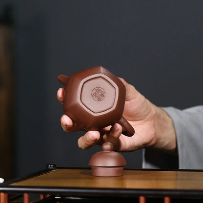 on big sales Chinese character carved tea pot real yixing zisha original ore purple grit clay marked kungfu pot orchid 190ml new