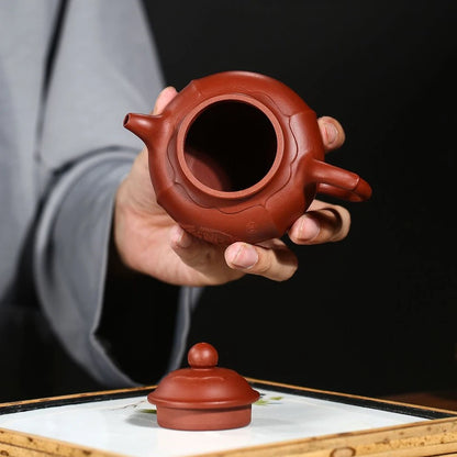 on big sales real yixing zisha dahongpao clay original ore marked handmade tea pot 220ml master kungfu pot in China purple grit