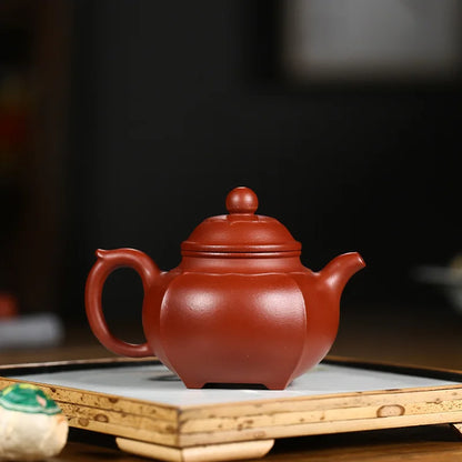 on big sales real yixing zisha dahongpao clay original ore marked handmade tea pot 220ml master kungfu pot in China purple grit