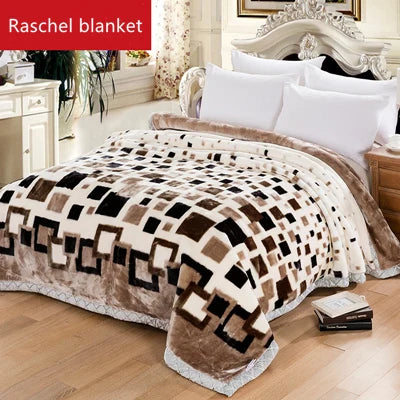 on sales 2kg-6kg Raschel blanket 2 PLY double layers blankets throws soft bed cover embossed BLKT velvet blankets in China new