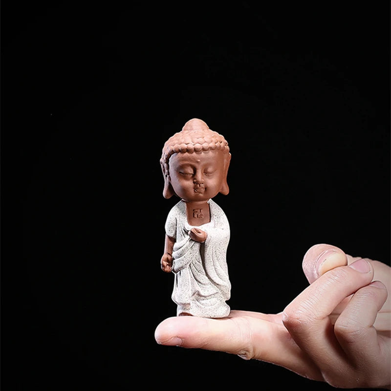on sales Buddha small size home table decoration yixing zisha tea pet purple clay tea play Chinese ornament