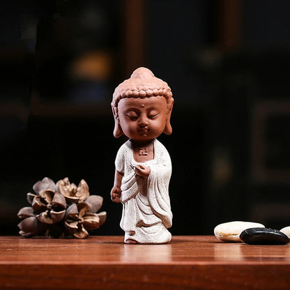 on sales Buddha small size home table decoration yixing zisha tea pet purple clay tea play Chinese ornament
