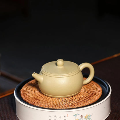on sales real yixing zisha Benshan green clay marked tea pot handmade kungfu pot 200ml with certificate paper on sales in China