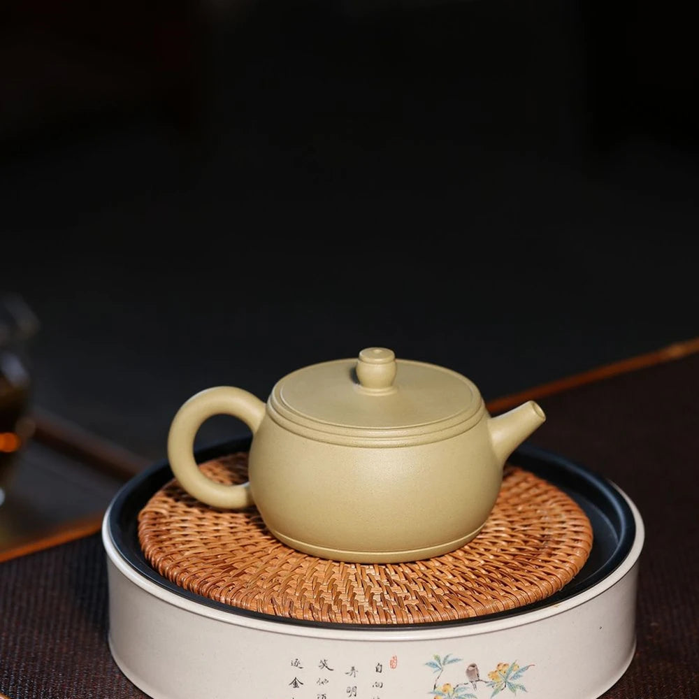 on sales real yixing zisha Benshan green clay marked tea pot handmade kungfu pot 200ml with certificate paper on sales in China