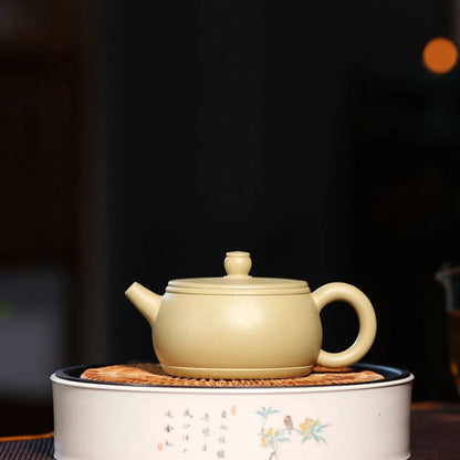 on sales real yixing zisha Benshan green clay marked tea pot handmade kungfu pot 200ml with certificate paper on sales in China