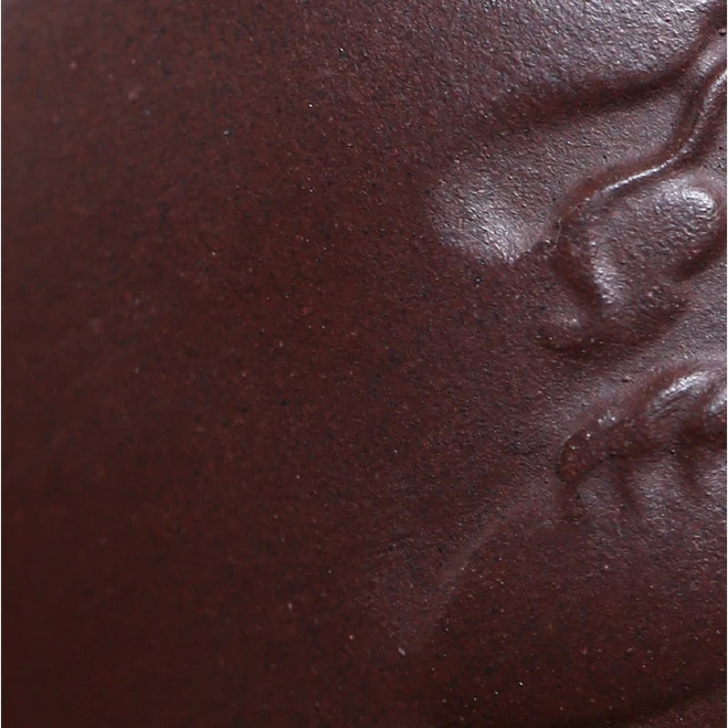 on sales real yixing zisha purple clay tea pot marked Chinese kungfu Dezhong pot 300ml handmade carved