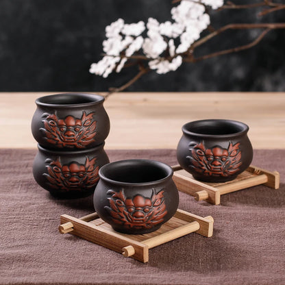 on sales yixing zisha tea cup antique style Chinese kungfu cup of tea 65ml handmade master cups