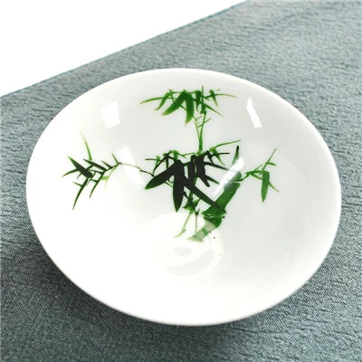 one cup porcelain handpainted cup of tea plum bamboo orchid lotus mountain-river fish floral pattern Chinese tea cup on sales