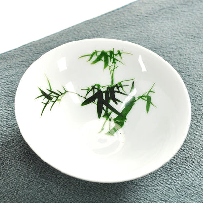 one cup porcelain handpainted cup of tea plum bamboo orchid lotus mountain-river fish floral pattern Chinese tea cup on sales