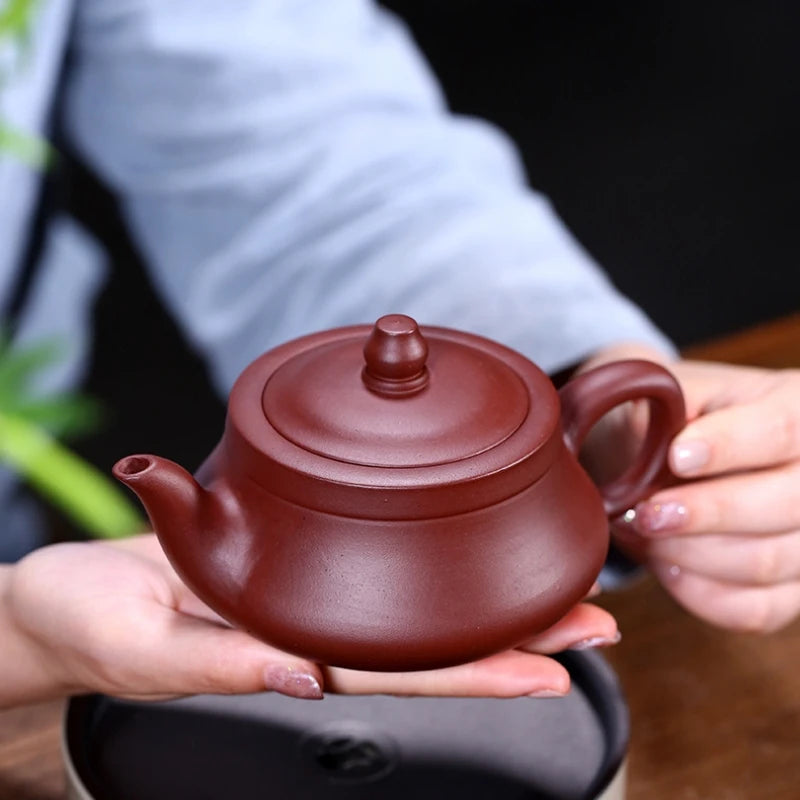 original ore real yixing zisha old purple clay tea pot marked 9 infuser holes 300ml Chinese kungfu Qu pots on big sales