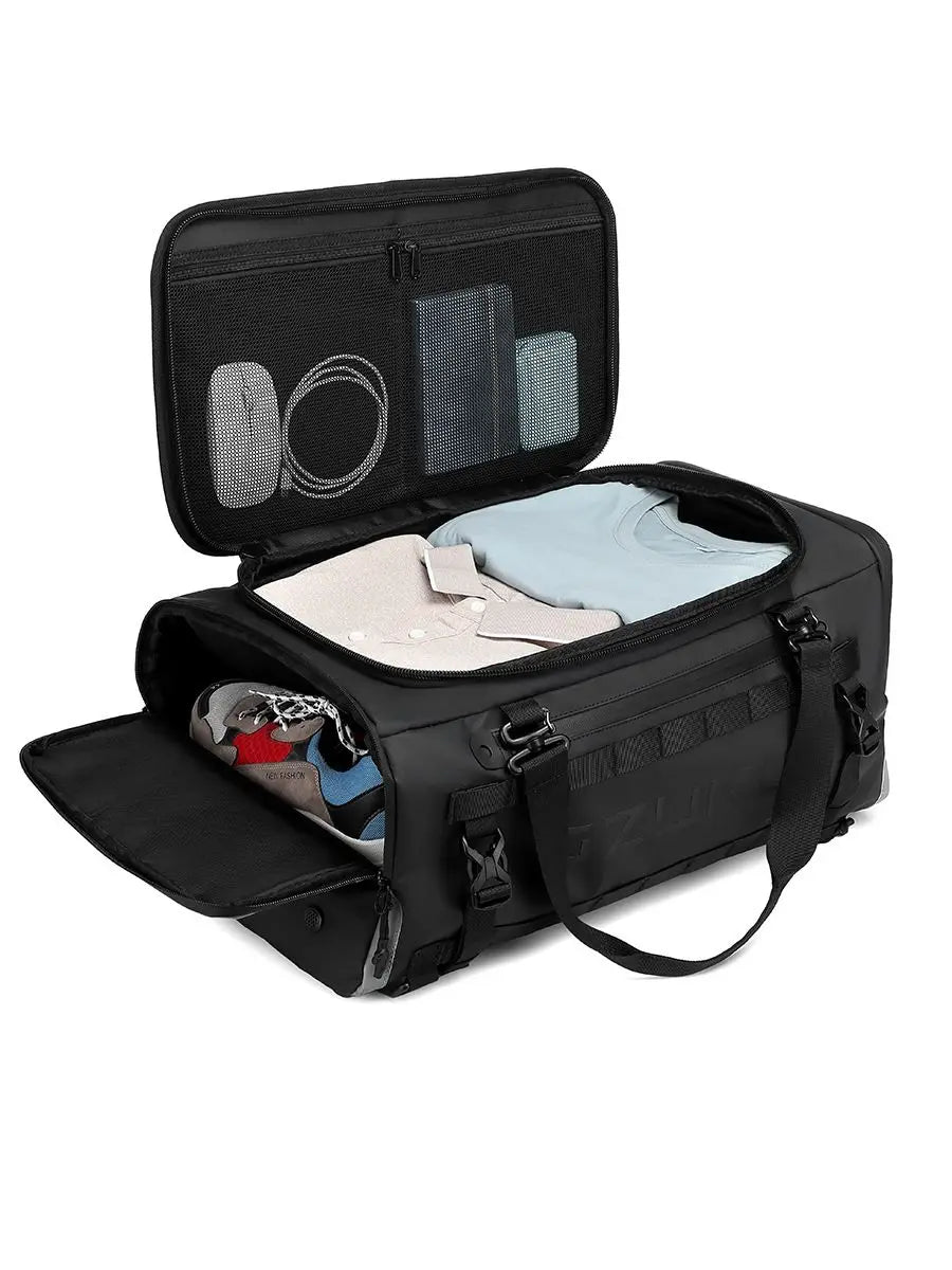 ozuko Travel backpack Men's Sports Fitness Dry and Wet Separation Travel Bag Short Business Trip Weekend Camping Backpack