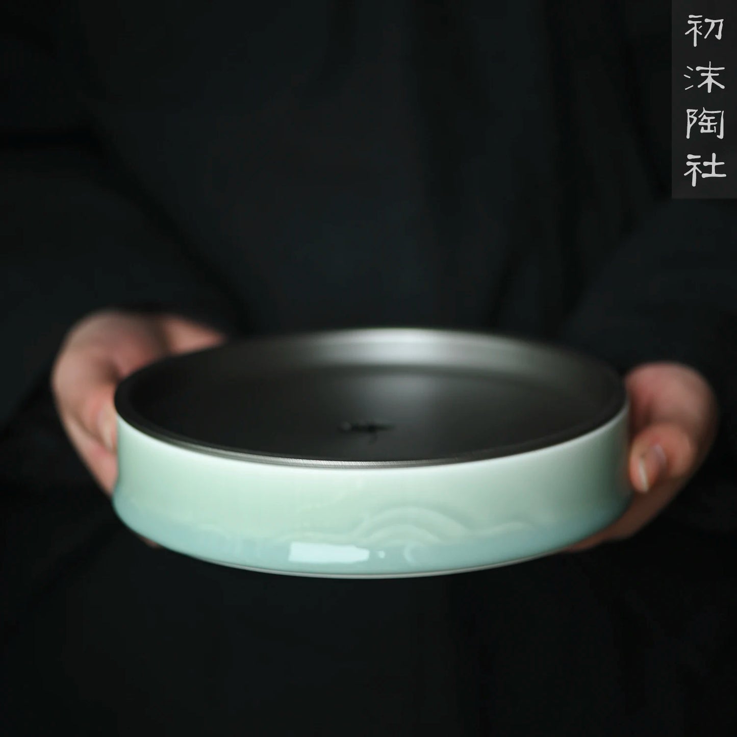 pea green tin GaiHu bearing built dry machine ceramic tea wash in hot water tank fittings of the tea ceremony