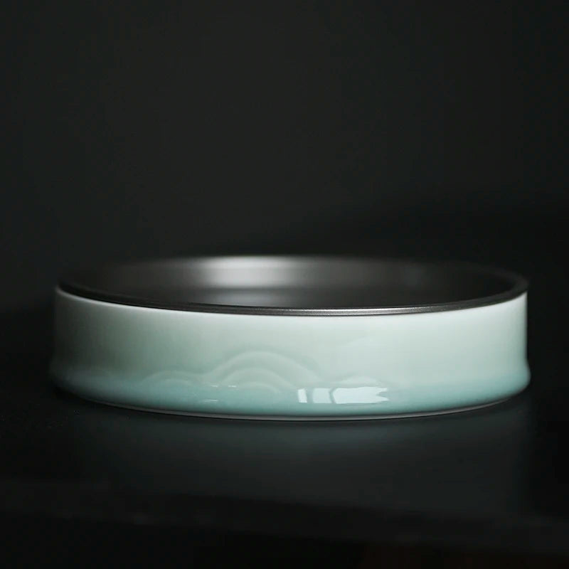 pea green tin GaiHu bearing built dry machine ceramic tea wash in hot water tank fittings of the tea ceremony