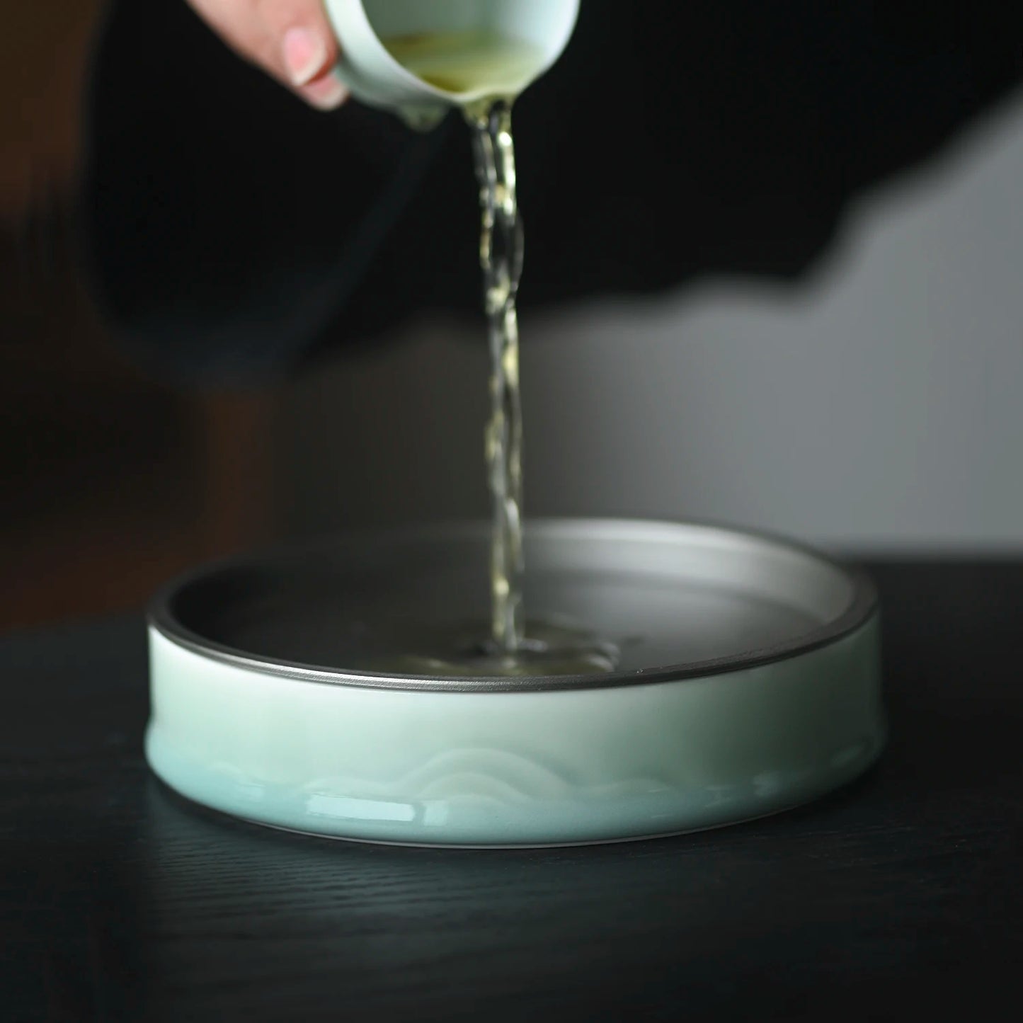 pea green tin GaiHu bearing built dry machine ceramic tea wash in hot water tank fittings of the tea ceremony