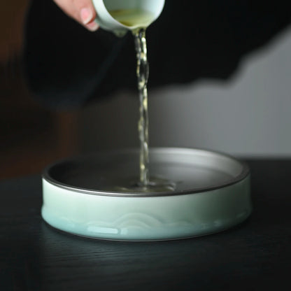 pea green tin GaiHu bearing built dry machine ceramic tea wash in hot water tank fittings of the tea ceremony