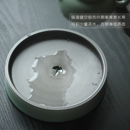 pea green tin GaiHu bearing built dry machine ceramic tea wash in hot water tank fittings of the tea ceremony