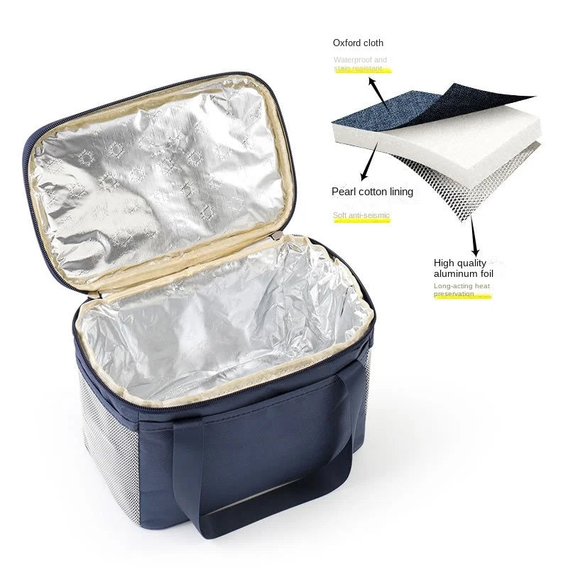 portable cooler thermal bag Lunch Bag for food travel Cooler Drink Beer Lunch Box Insulated cooler meal Camping delivery bag