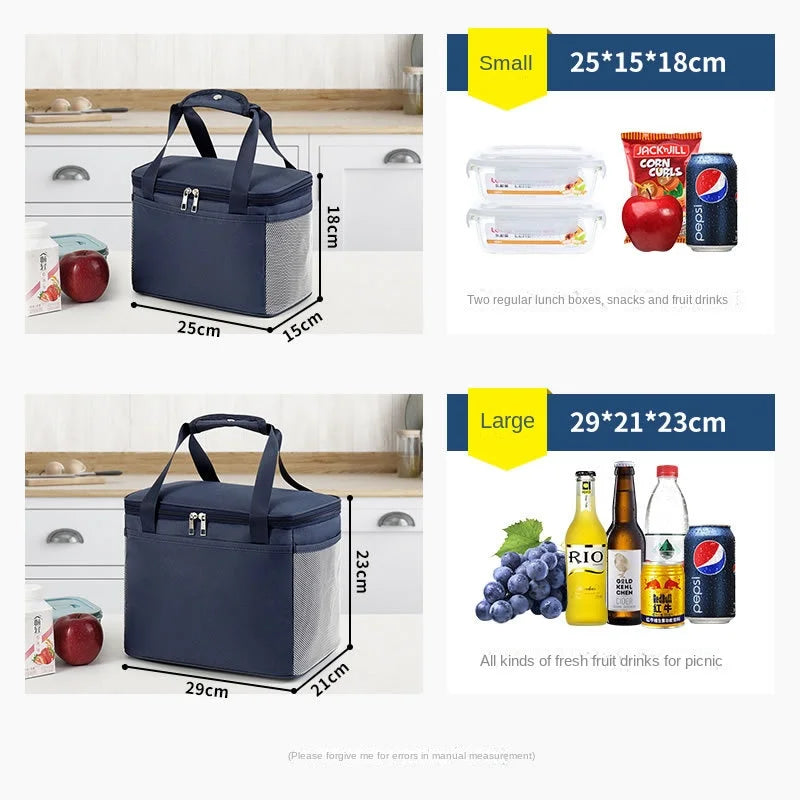 portable cooler thermal bag Lunch Bag for food travel Cooler Drink Beer Lunch Box Insulated cooler meal Camping delivery bag