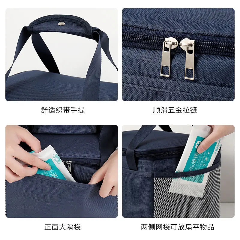 portable cooler thermal bag Lunch Bag for food travel Cooler Drink Beer Lunch Box Insulated cooler meal Camping delivery bag