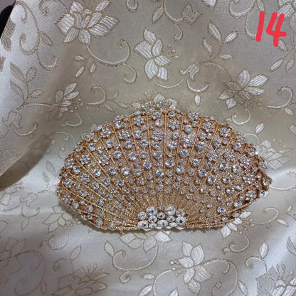 purple Diamond Elegant Clutch Minaudiere Bags Women Crystal Evening Bag Purses And Handbags Wedding Party Dinner Bolso Mujer