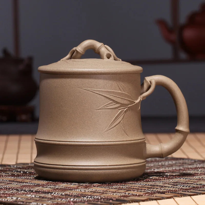 purple sand cup all hand stick bamboo with cover undressed ore section of mud shochiku mei famous tea master tea cups