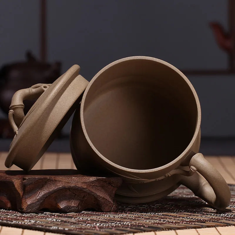 purple sand cup all hand stick bamboo with cover undressed ore section of mud shochiku mei famous tea master tea cups