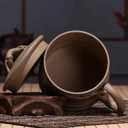 purple sand cup all hand stick bamboo with cover undressed ore section of mud shochiku mei famous tea master tea cups