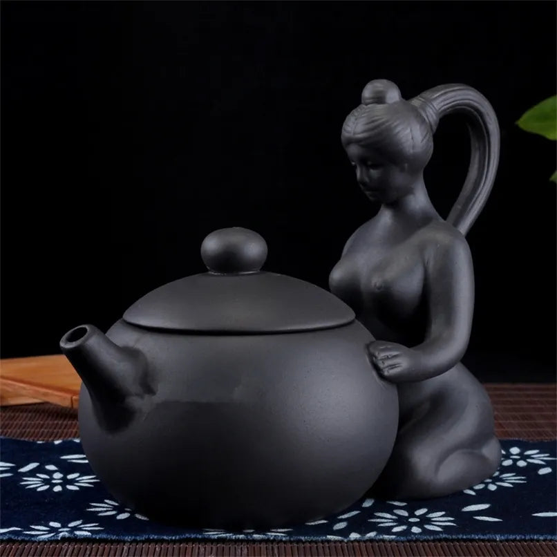 Yixing Teapots Chinese Handmade Xi Shi pot Zisha Kettle Purple Clay Pot Kung Fu Set 210621