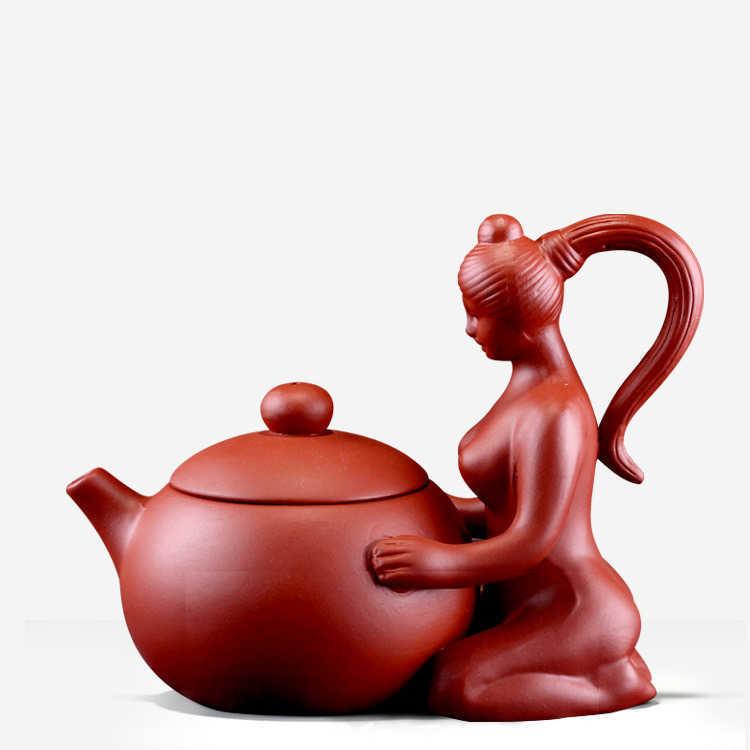 Yixing Teapots Chinese Handmade Xi Shi pot Zisha Kettle Purple Clay Pot Kung Fu Set 210621