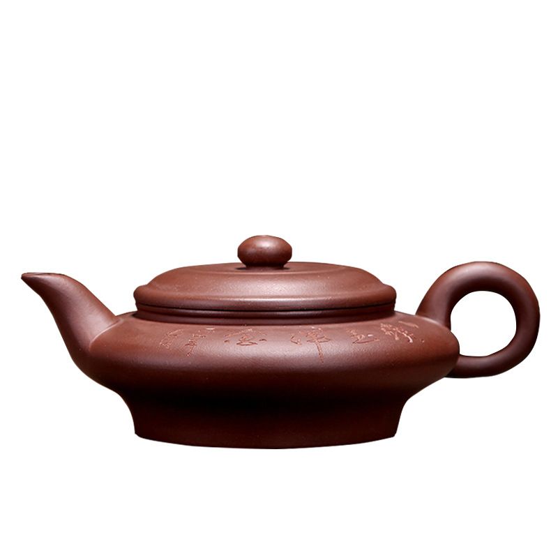 Wholesale Puyuhun gold teapot manufacturer customized large-sized water-deficient flat teapot