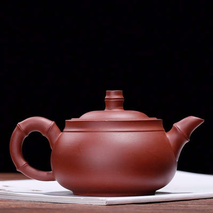 Ceramic teapot,Traditional Chinese Tea potSemi-manual purple clay pot raw ore purple clay bamboo knot pot gift custom-made teapot 360ML