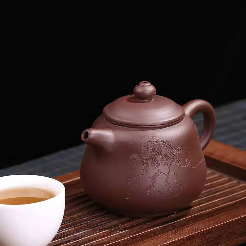 Yixing Zisha Huyuan Mine Zimu Hulu Hu Xiaohu Zhou Ting Semi-manual Teapot Wholesale Customization