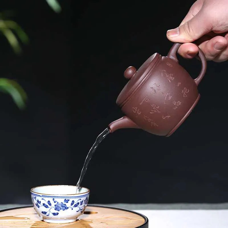 Yixing Purple Sand Pot New Product Purple Clay Hanwa Pot Rain Sand Wholesale Customized Logo Teapot