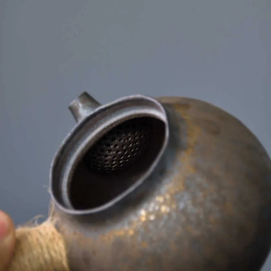 LUWU japanese ceramic kyusu teapots chinese kung fu tea pot drinkware 200ml 210621