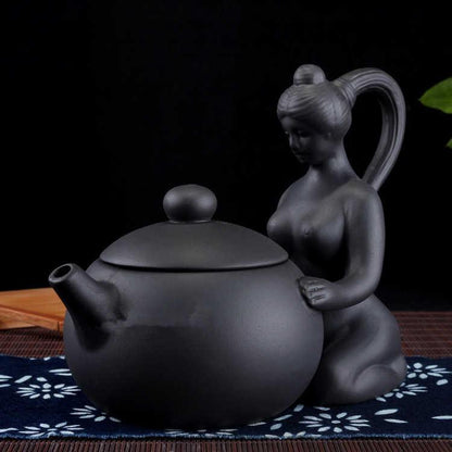 Yixing Teapots Chinese Handmade Xi Shi pot Zisha Kettle Purple Clay Pot Kung Fu Set 210621