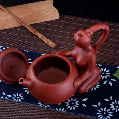 Yixing Teapots Chinese Handmade Xi Shi pot Zisha Kettle Purple Clay Pot Kung Fu Set 210621