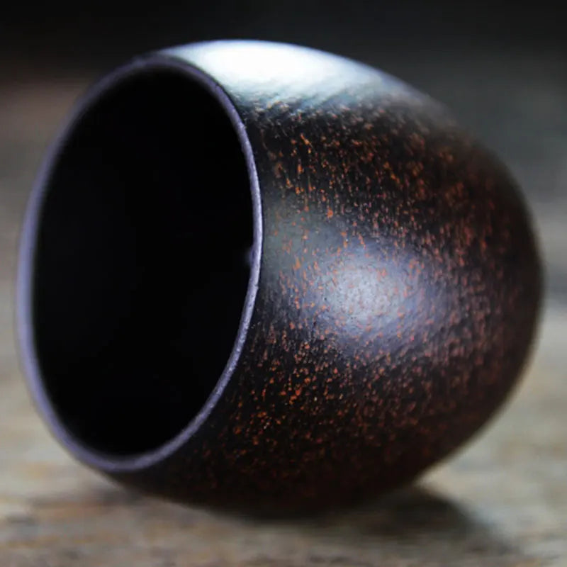 real yixing zisha tea cup marked 90ml Chinese kungfu cup black galaxy clay original ore cup of tea master cups in China on sales