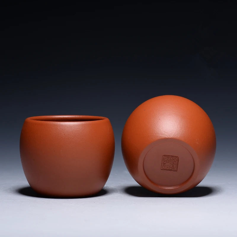 real yixing zisha tea cup marked dahongpao clay master cups original ore redstoneware serving cup tea coffee cup set 60ml