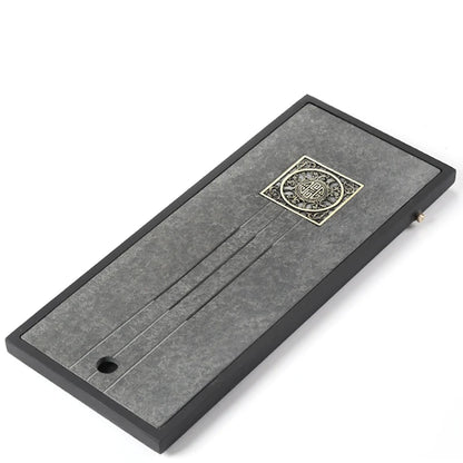 reservoir tea tray water draining tea table weighted black stone serving tray complete natural stone tea boat L60cm for tea set